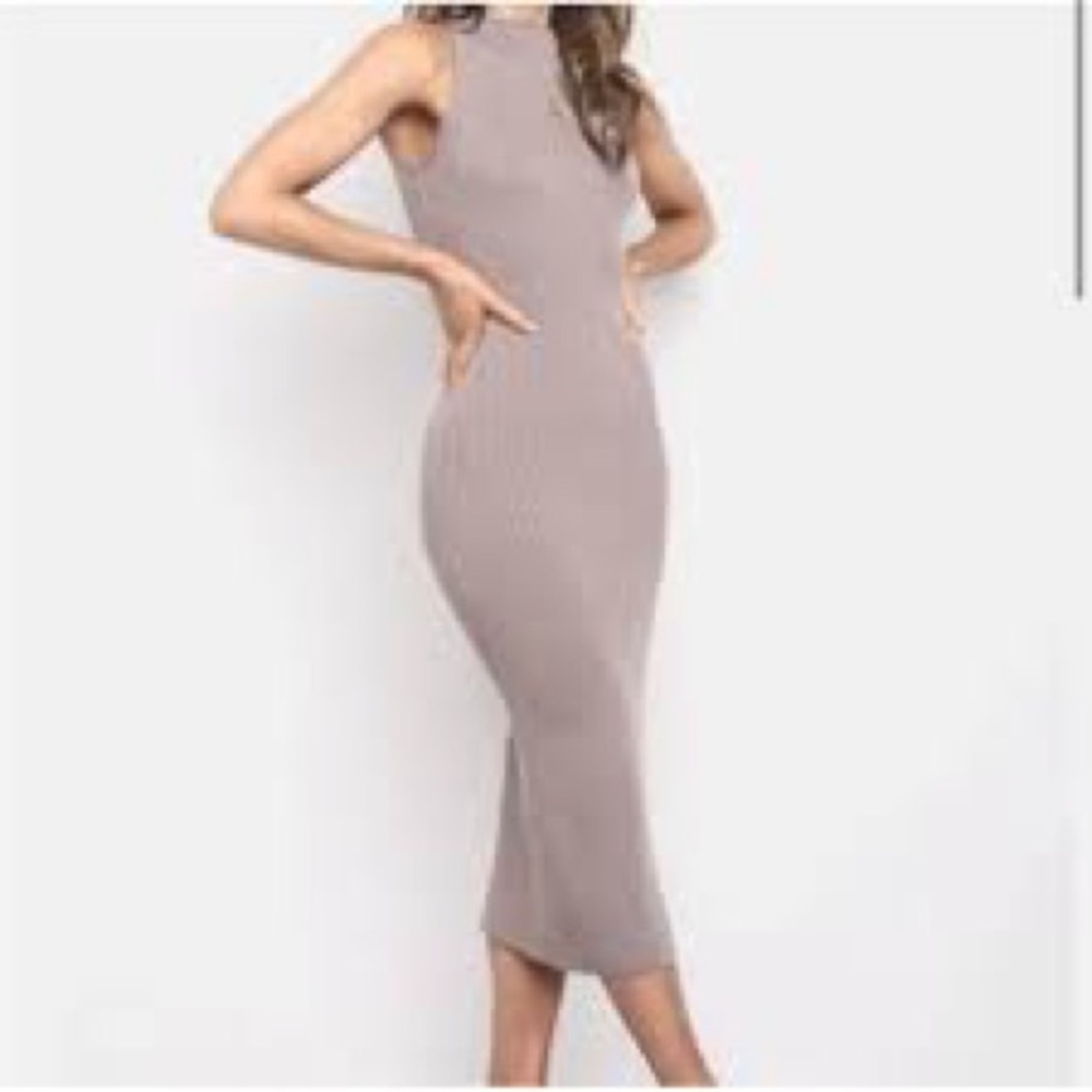Petal and Pup Sleeveless Taupe Dress